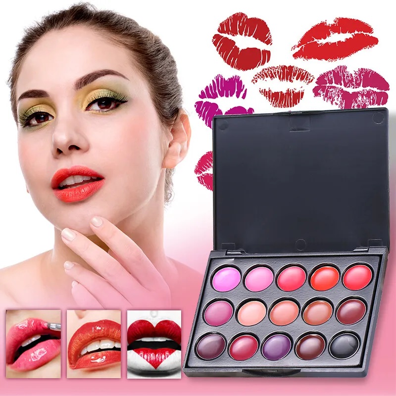 Lip Tint Korean - POPFEEL15 Colors Lipstick Palette Set Long
