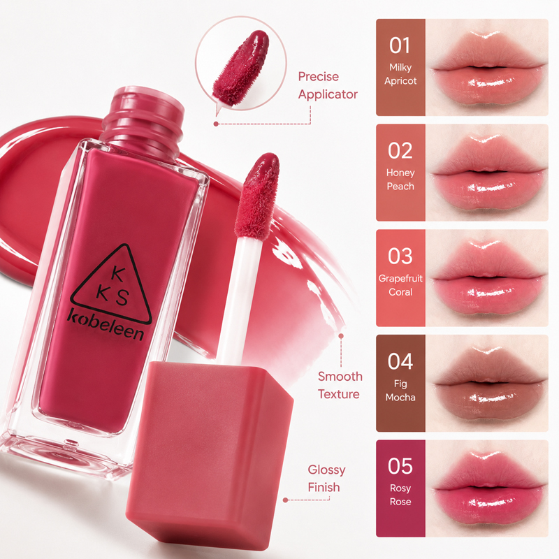 Lip Tint Korean - K-Beauty Juicy Glass Lip Gloss Tint,