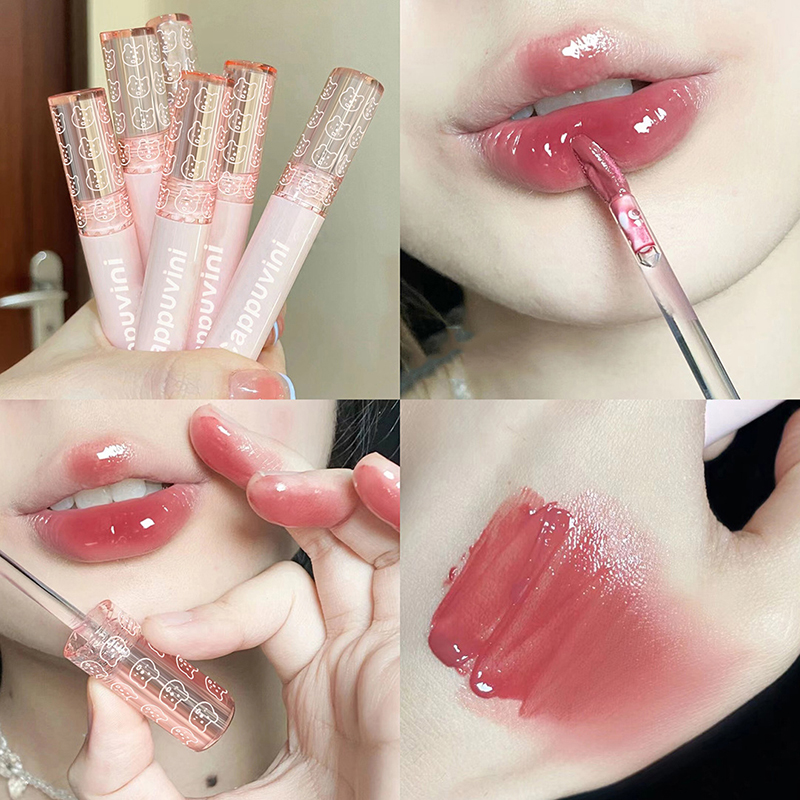 Lip Tint Korean - Korean Cherry Red Waterproof Mirror Finish