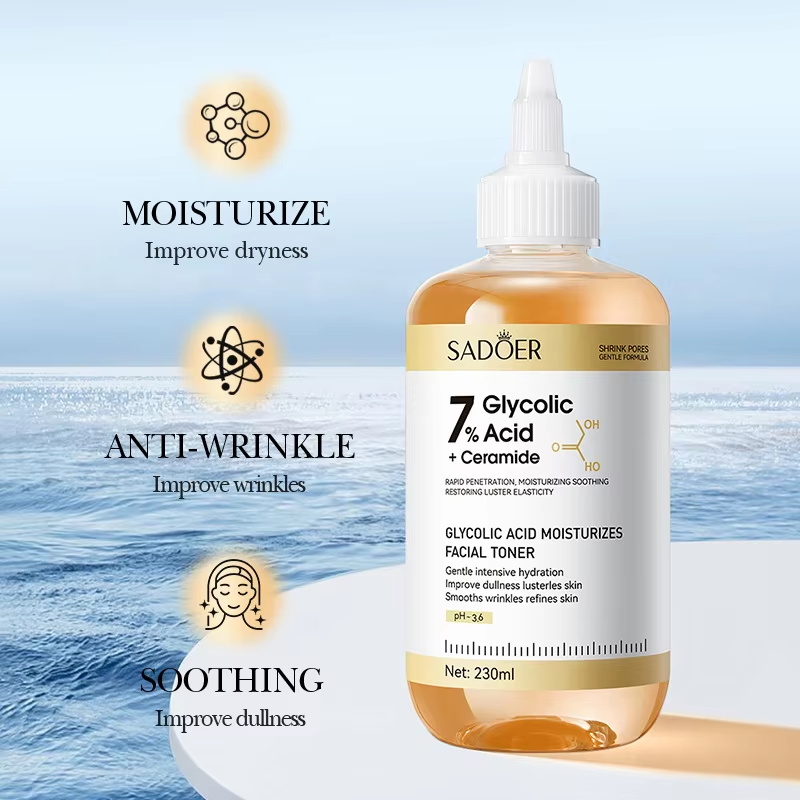 SADOER Glycolic Acid Toner Fac - огляд і ціна Essence Serum Toner