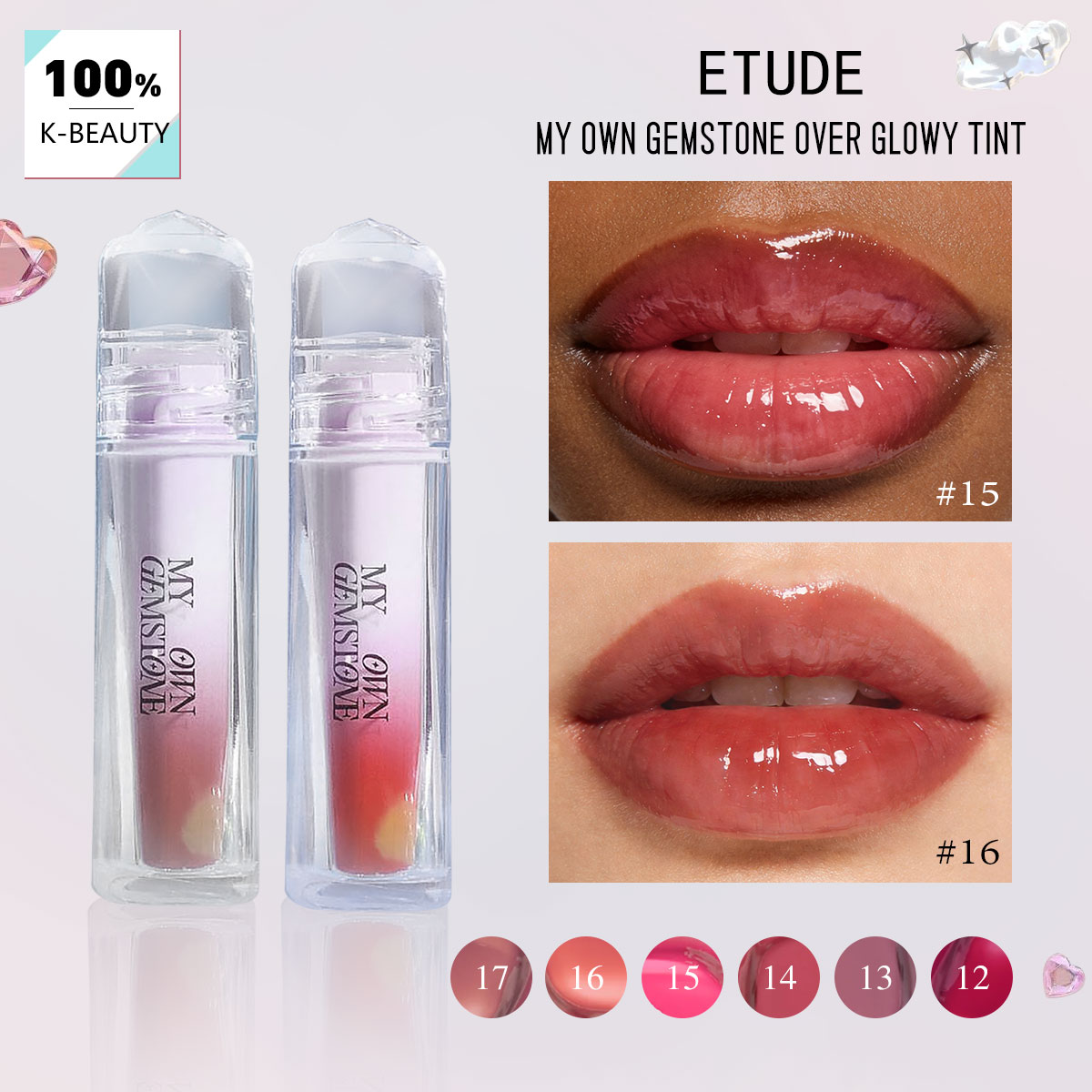 ETUDE My Own Gemstone Over Glo - огляд і ціна Lip Tint Korean