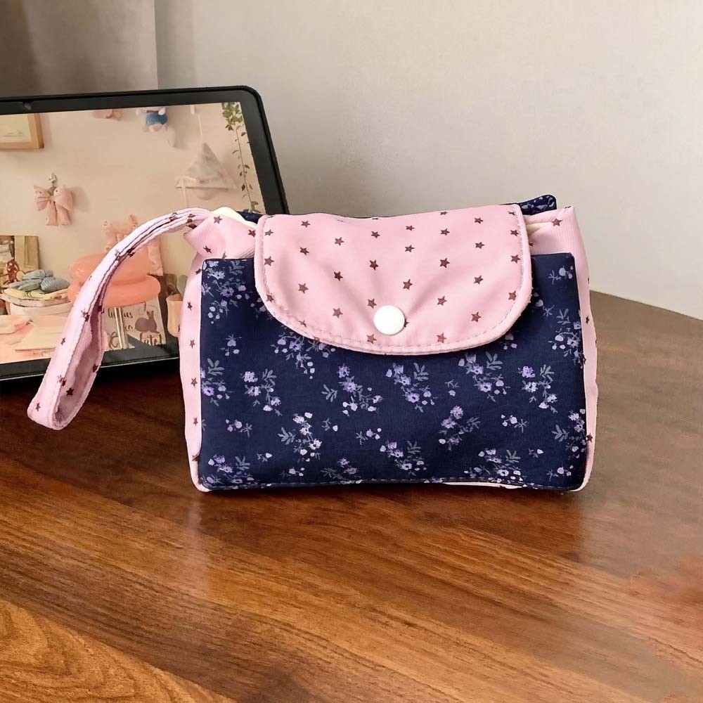 Purple Print Floral Makeup Bag - огляд і ціна Korean Lifestyle & Kids Boutique